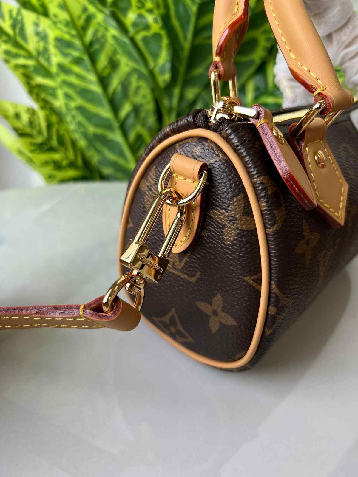 LV Nano Speedy Monogram Bag Beige