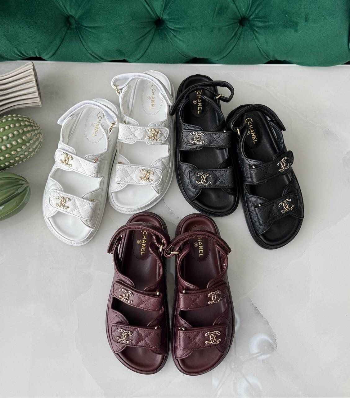 Chanel Dad Sandal CC Quilted Calfskin