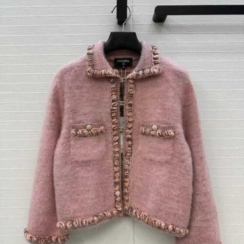 Chanel Cardigan Cashmere Tweed Pink