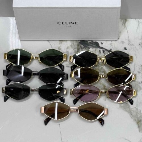 Home 20 Celine Sunglasses Women Triomphe Metal 02