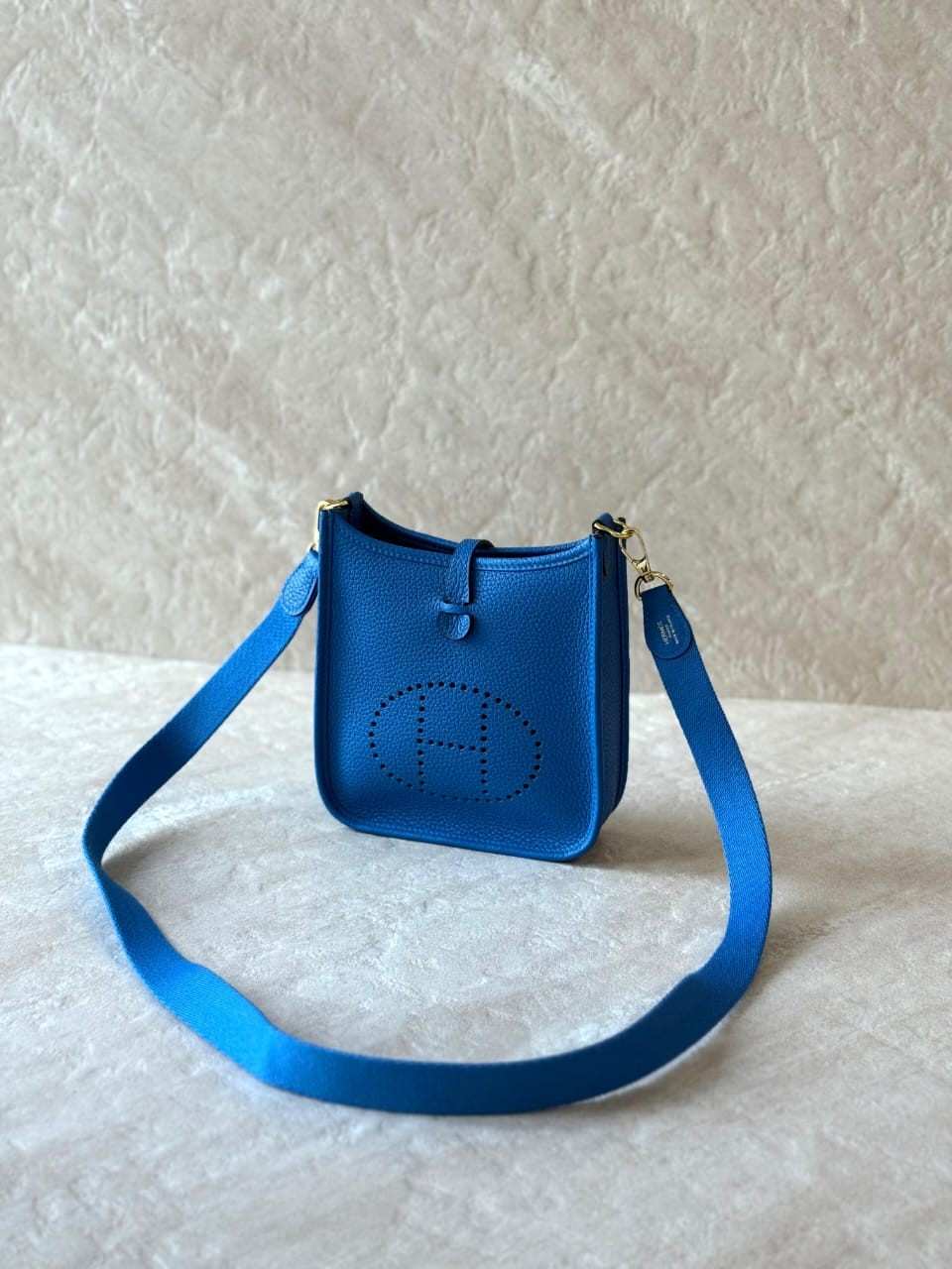 Hermes Bag Evelyne TPM Taurillon Clemence Blue