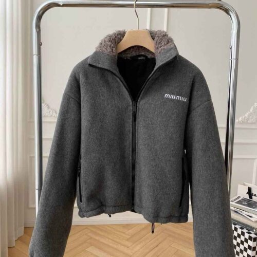 Miu Miu Jacket Fleece Down Grey