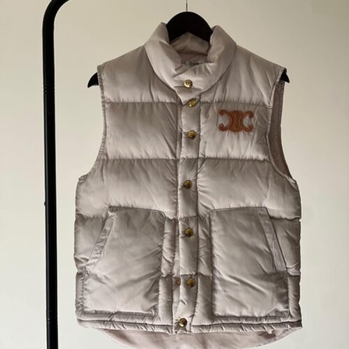 Home 28 CELINE Jacket Vest Puffer Padded White