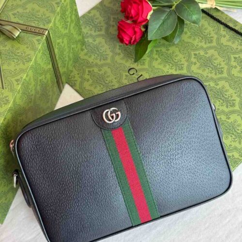 Home 26 Gucci Ophidia Bag Crossbody Leather Medium Black